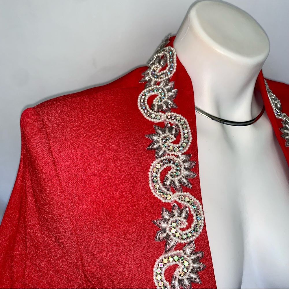 v i n t a g e :: Gorgeous Casadei Embellished Jewel Fitted Blazer - Picture 2 of 15